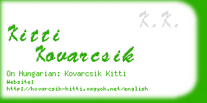 kitti kovarcsik business card